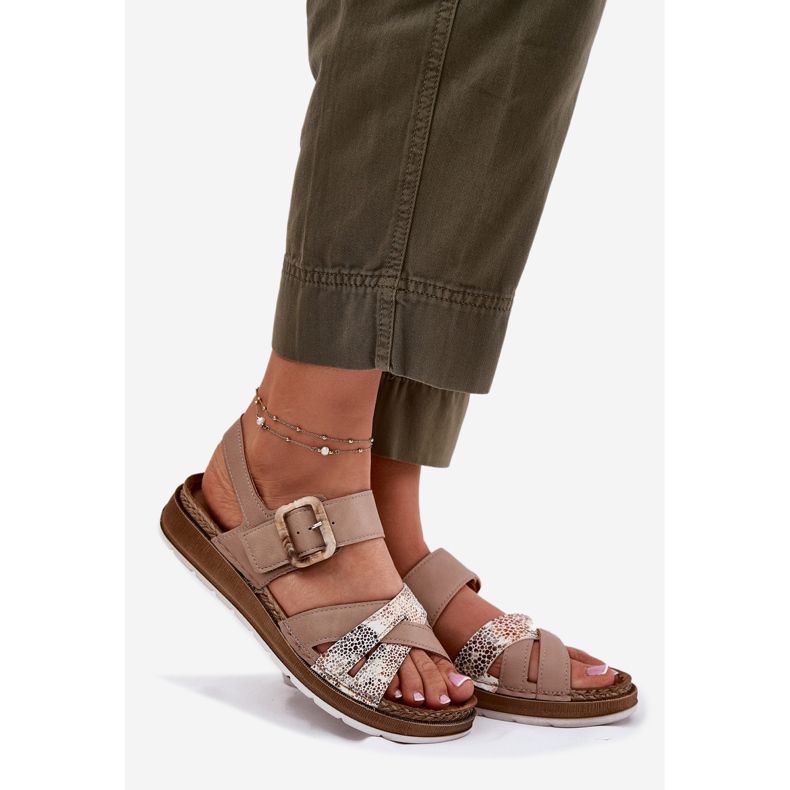 Ženske sandale s inblu GS000056 bež 1