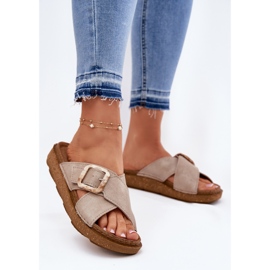 Ženski klip s inblu ed000025 bež 2