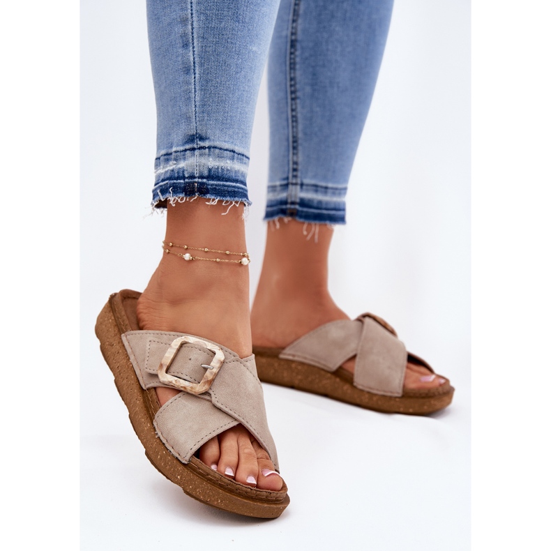 Ženski klip s inblu ed000025 bež 2