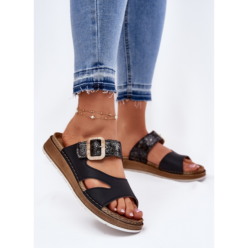 Lagane ženske flip jarbole s inblu GS0000555 crnom kopčom 2