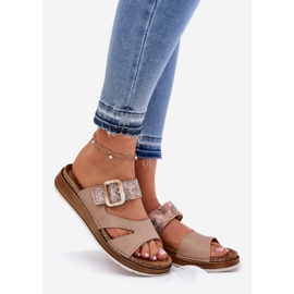 Lagane ženske flip jarke s inblu GS000055 bež 1