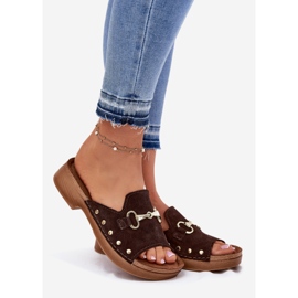 Ženske papuče od antilop -a inblu tf0002k smeđa 1