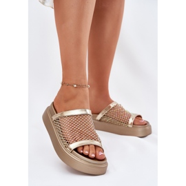 S.Barski Ukrašeni ženski jastuci na platformi s mrežicom S. Barski My51-016 Złote zlatni 2