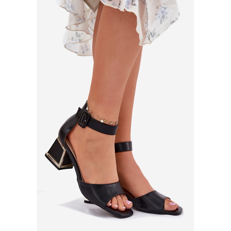 EVento Ženske sandale na visoku petu crne crna 1