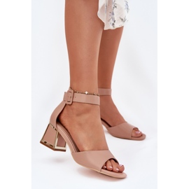 EVento Ženske sandale na golom postu bež 2