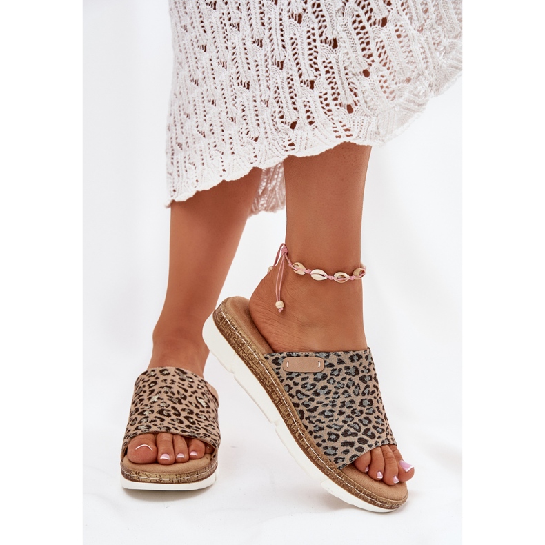 Ženski flip leopard smeđa 2