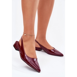 Oslikana s niskim balerima s balerima crvena 2