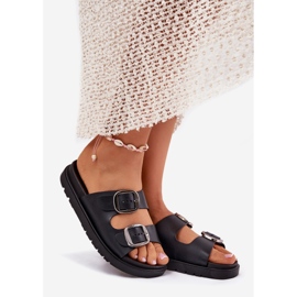 Ženski klip s stezaljkama na platformi crno crna 1