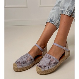 Openwork Espadrilles Purple sandale ljubičasta 1