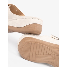 Seastar Papuče na niskom klinu s stezaljkama bež 1