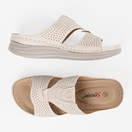 Seastar Svjetlo -Beige udoban rez -Out flip flops bež 2