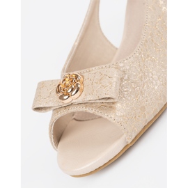 Goodin Zlatne cipele s golim prstima zlatna 1