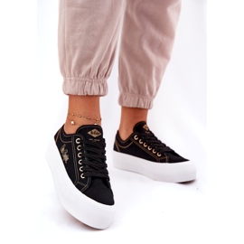 Ženske materijalne tenisice na platformi Lee Cooper LCW-25-31-3431L crna 2