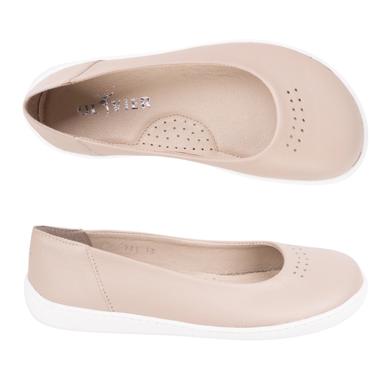 Olivier Minimalističke pumpe bosonogi su se skliznule 1771Pol Mini Beige bež 1