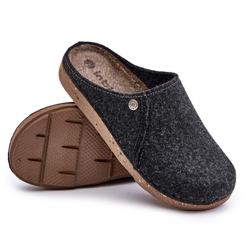 Muške kućne papuče Inblu MT000011 grafit crno 4