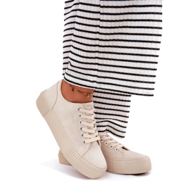 Ženske materijalne tenisice Big Star RR274407 bež 3