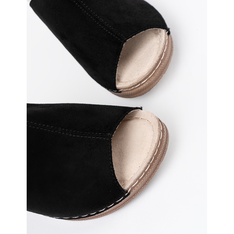 Goodin Ženski crni okret -Flops na platformi crna 1