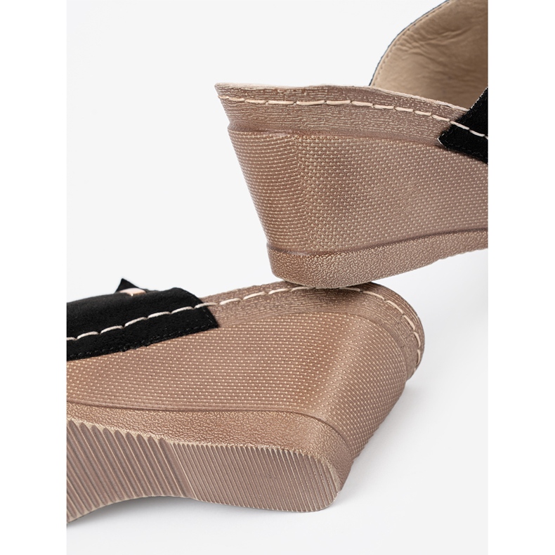 Goodin Ženski crni okret -Flops na platformi crna 2