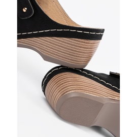 Crne papuče na klin crna 1