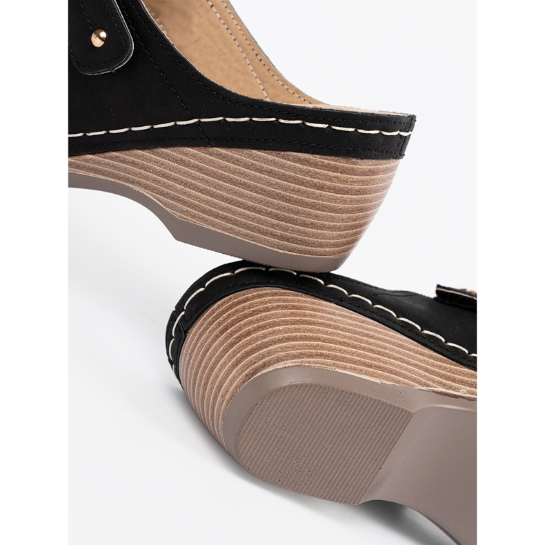 Crne papuče na klin crna 1