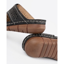 Crne papuče na klin crno 1