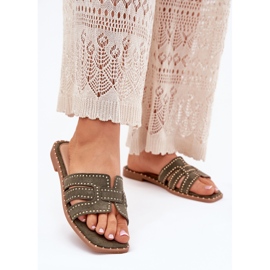 Ukrašeni ravni -čestići flapovi zelena 2