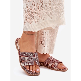 Ukrašene ravne burgundske zaklopke crvena 1