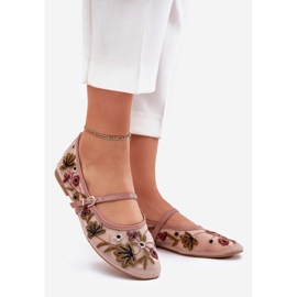 Balerine s vezom i ružičastim pojasom ružičasta 1