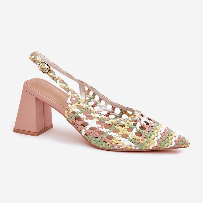 Sandale s pletenicom na posta ružičastoj ružičasta 2