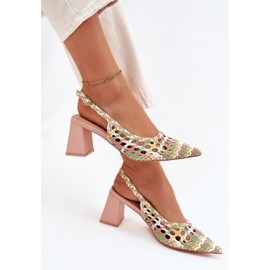 Sandale s pletenicom na posta ružičastoj ružičasta 1