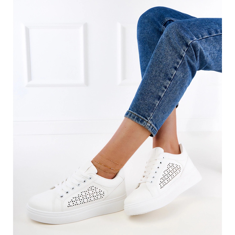 Bijele tenisice na platformu bijela 2