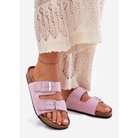 Ženski prelepozi na kopčama od lavande pluta ljubičasta 1