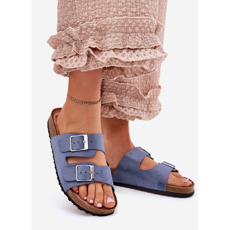 Ženski klip na plavoj kopči s plutama plava 1