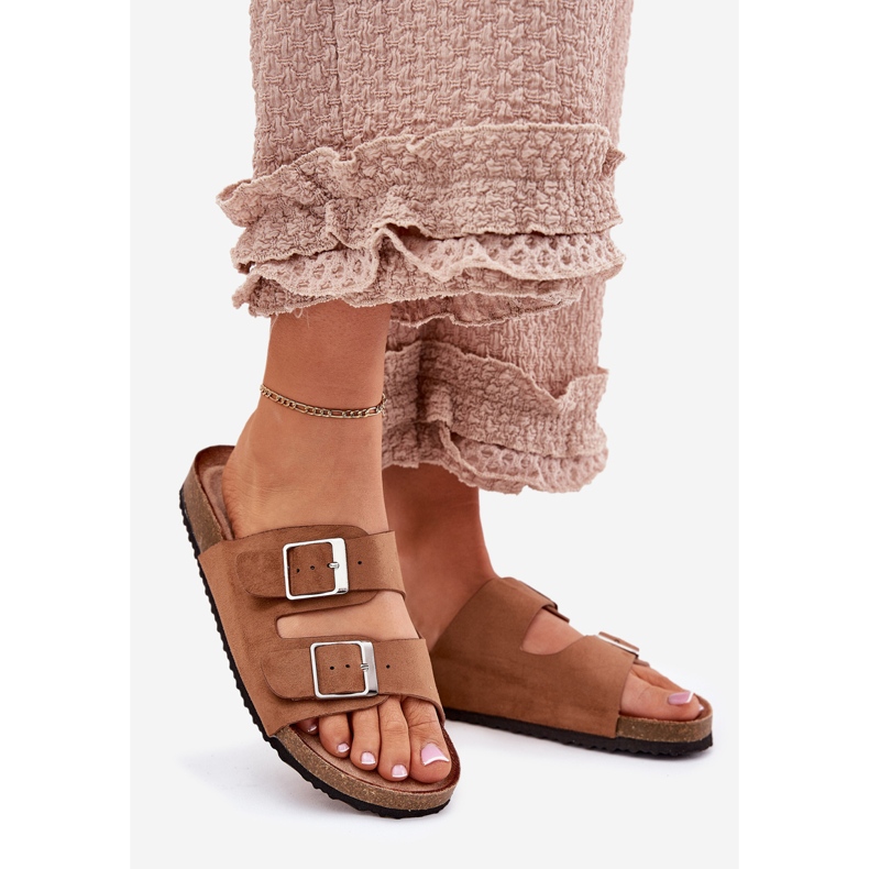 Ženski klip na platformi kamile kamile smeđa 1