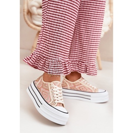 Niske ženske tenisice na platformi ružičaste ružičasta 2