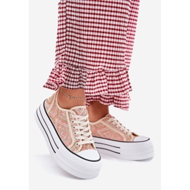 Niske ženske tenisice na platformi ružičaste ružičasta 1