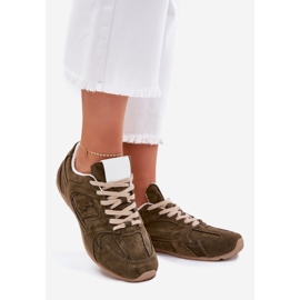 Ženske sportske cipele s Eco Suede tamnozelenom zelena 1