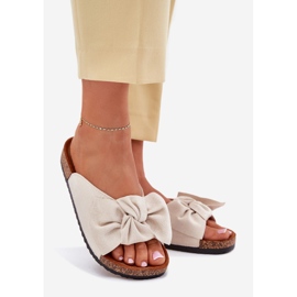 Ženski klip na plutama s bež lukom 1