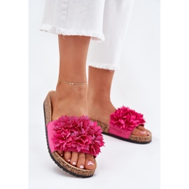 Ženski okretni lepci na plutasti potplat s cvijećem od fuksije ružičasta 2