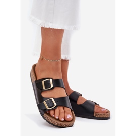 EVento Ženski klip s eko kožnim kopčama crno crna 1