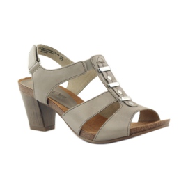 Ženske sandale Caprice s čičkom 28309 smeđa višebojan 1