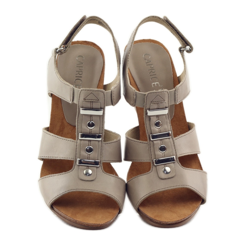 Ženske sandale Caprice s čičkom 28309 smeđa višebojan 4