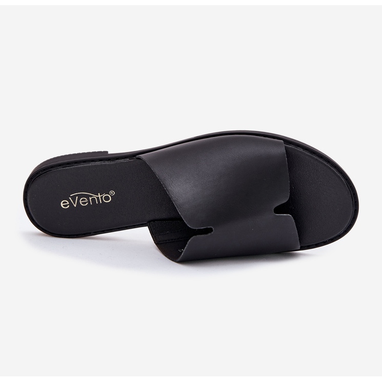 EVento Ženski prelepoljci s ravnim kožnim kožnim crnom bojom crna 2