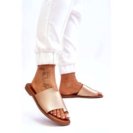 Evento Zlatni flip-flops za žensku ekološku kožu zlatna boja 5