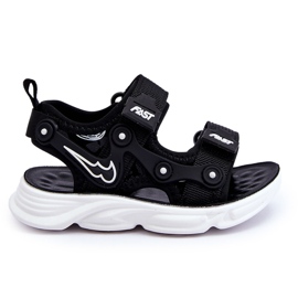 Tobias Boys sandale na čičak crno-bijele 3