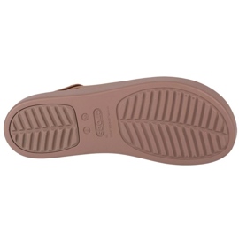 Crocs Brooklyn sandale s niskim klinom 206453-2EL bež 4