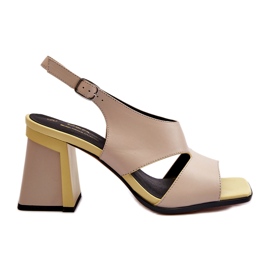 S.Barski Ženske sandale na visoku petu Bež D&amp;A MR38-153 2
