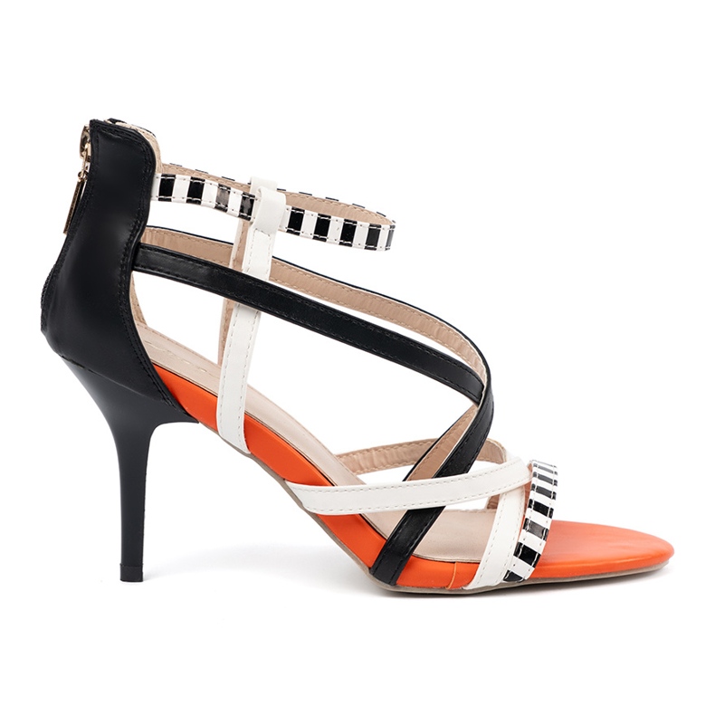 Shelvt Sandale na visokim i bijelim naramenicama raznobojna 2