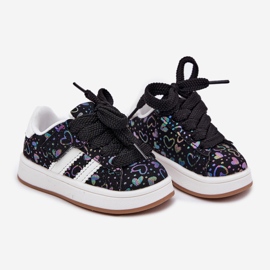 Tenisice tenisice sportske cipele s crnim srcima crna 1