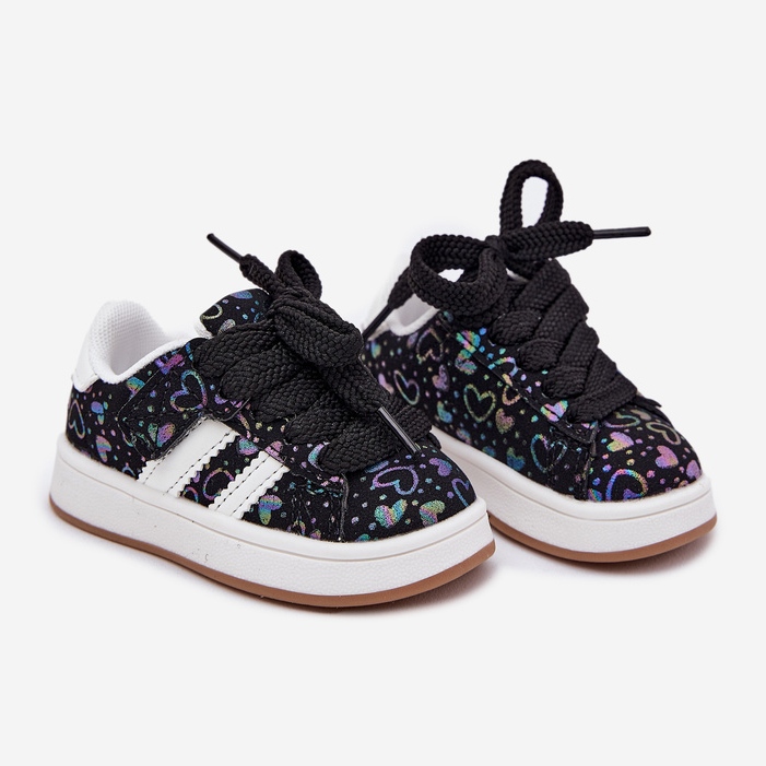 Tenisice tenisice sportske cipele s crnim srcima crno 1